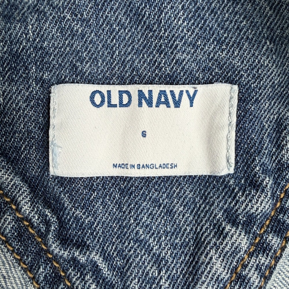 Old Navy Womens Blue Denim Carpenter Overalls Straight Leg Size 6 - Picture 4 of 9